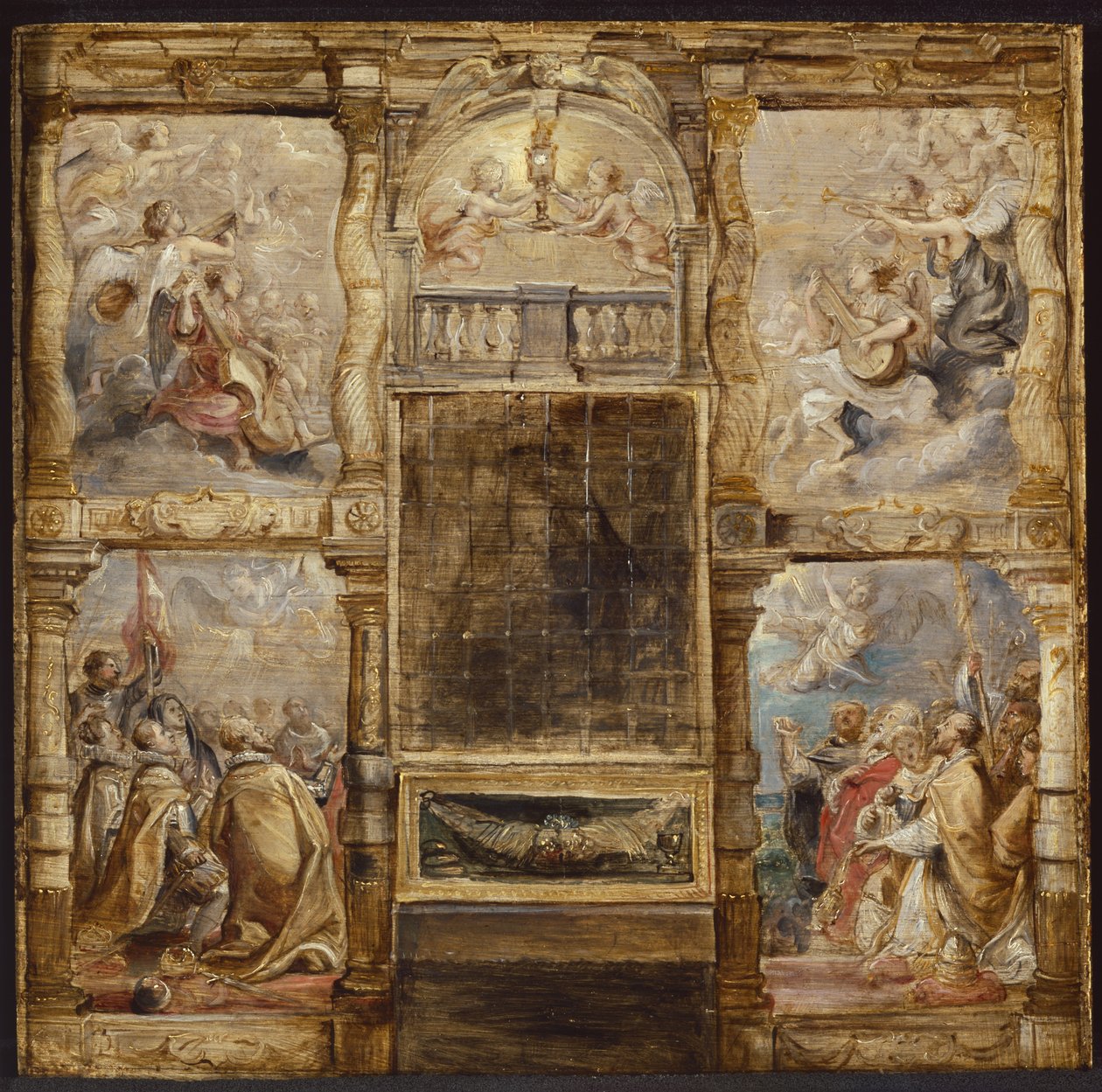 Eukaristiens tilbedelse, ca. 1626 af Peter Paul Rubens