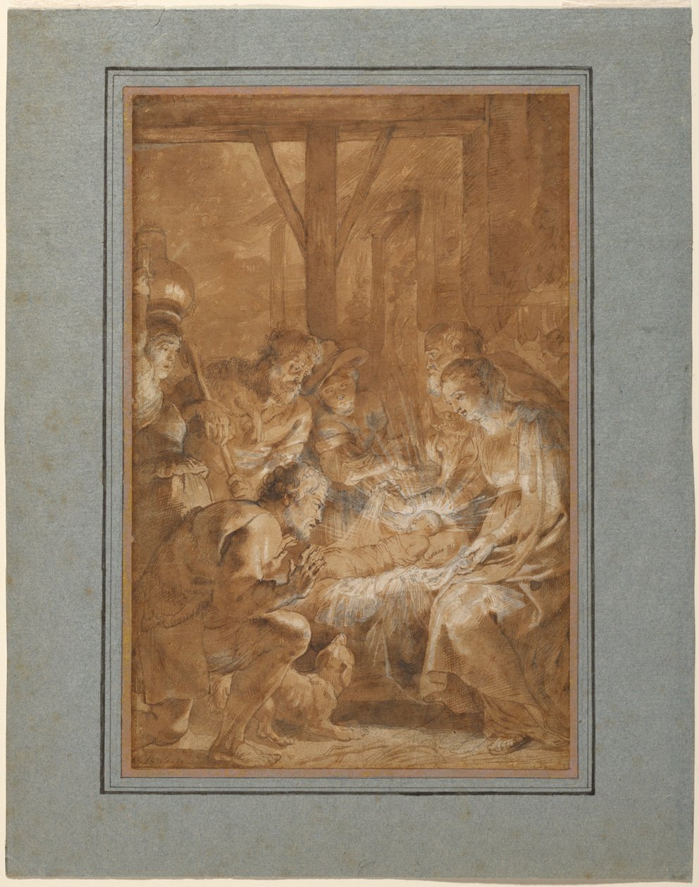 Die Anbetung der Hirten af Peter Paul Rubens