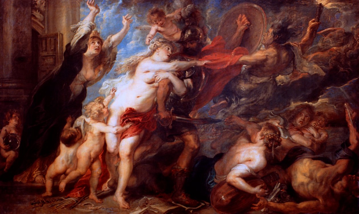 Krigens konsekvenser, 1638 af Peter Paul Rubens