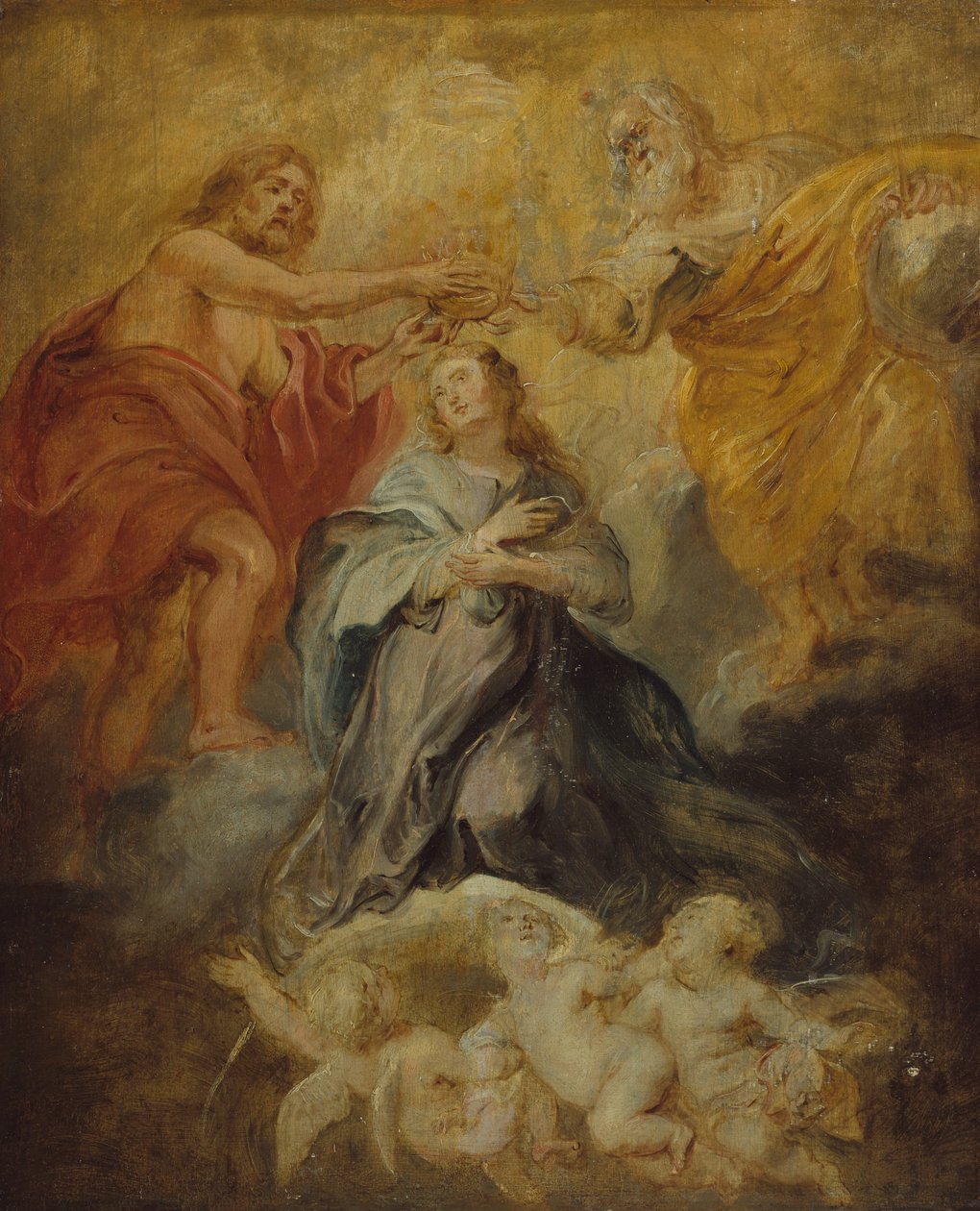 Jomfruens kroning, ca. 1632-33. af Peter Paul Rubens