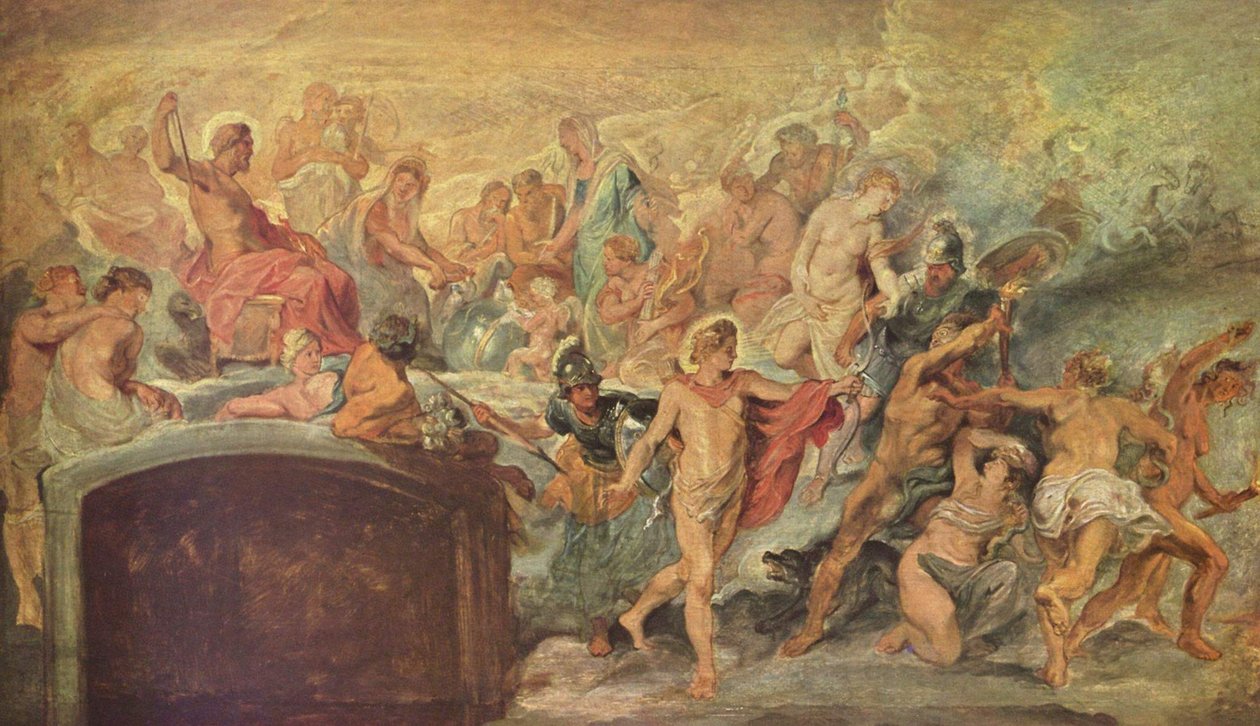Gudernes råd (skitse til Medici-cyklussen) nr. 14 af Peter Paul Rubens