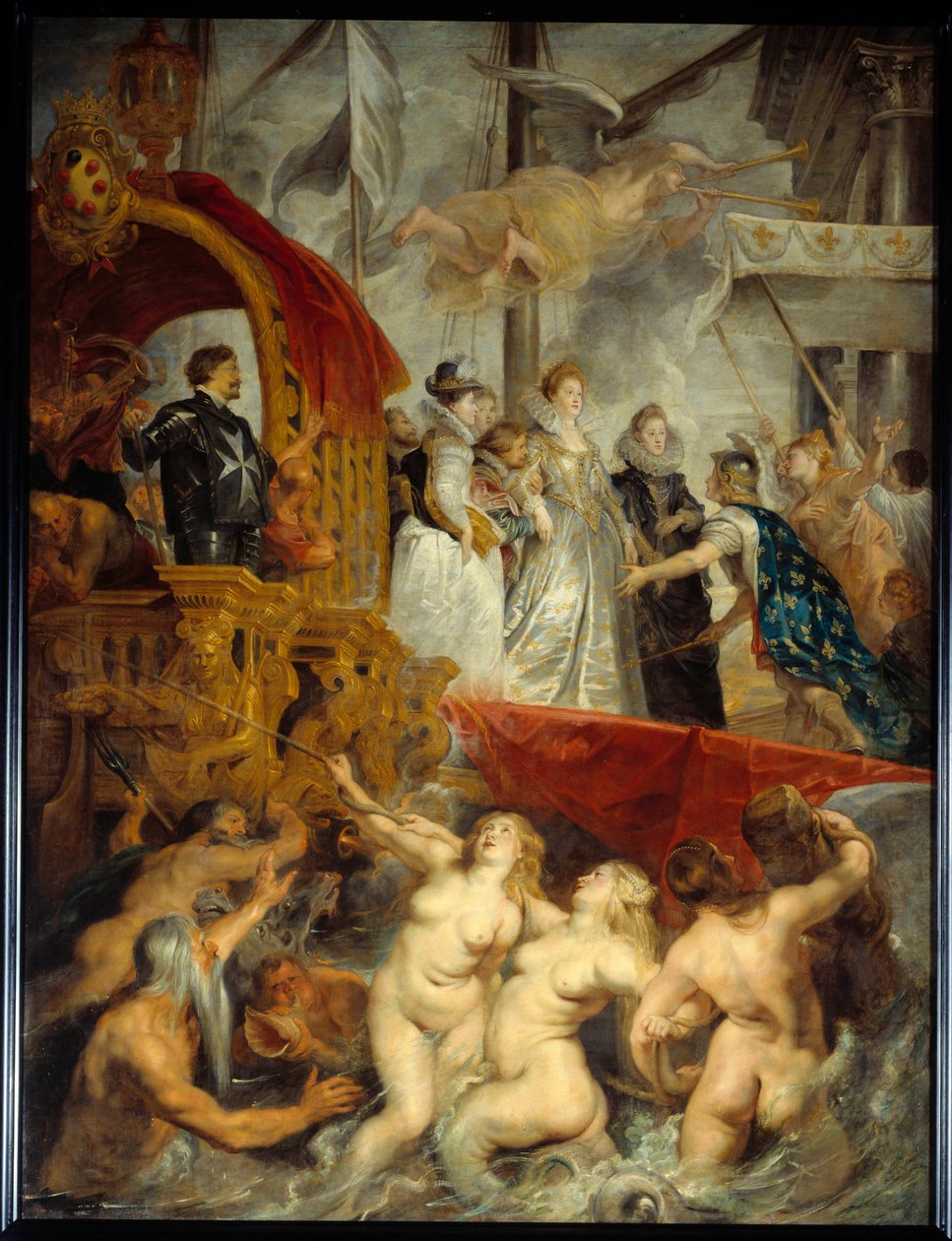 Marie de Medicis afskibning i havnen i Marseille i november af Peter Paul Rubens