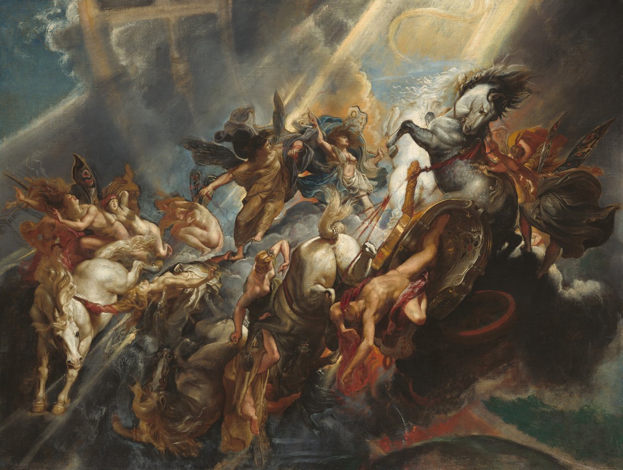 Phaetons fald, ca. 16041605, sandsynligvis omarbejdet ca. 16061608. af Peter Paul Rubens
