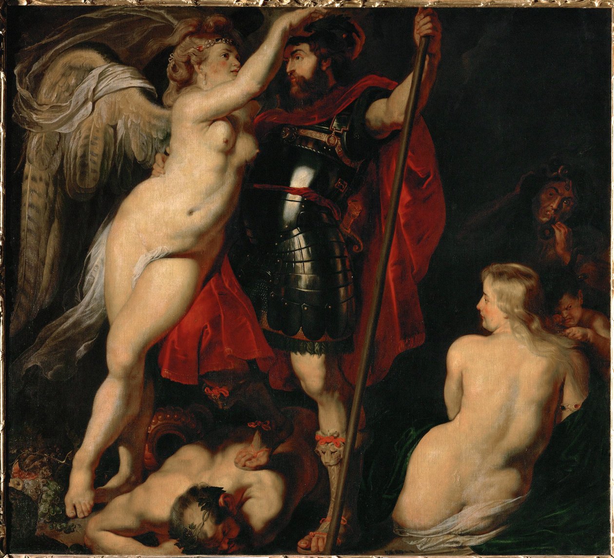 Dydens helt, Mars, kronet af sejrsgudinden (maleri på lærred) af Peter Paul Rubens