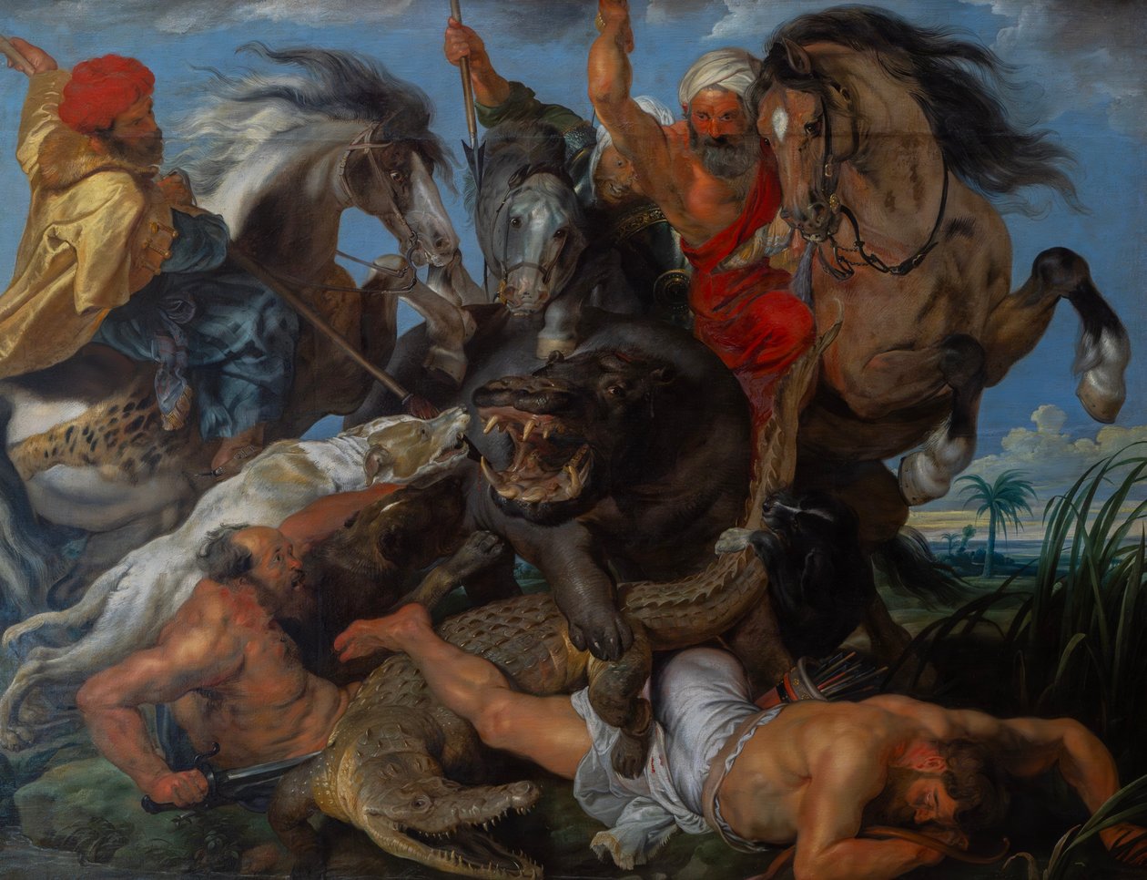 Jagten på flodhest og krokodille af Peter Paul Rubens