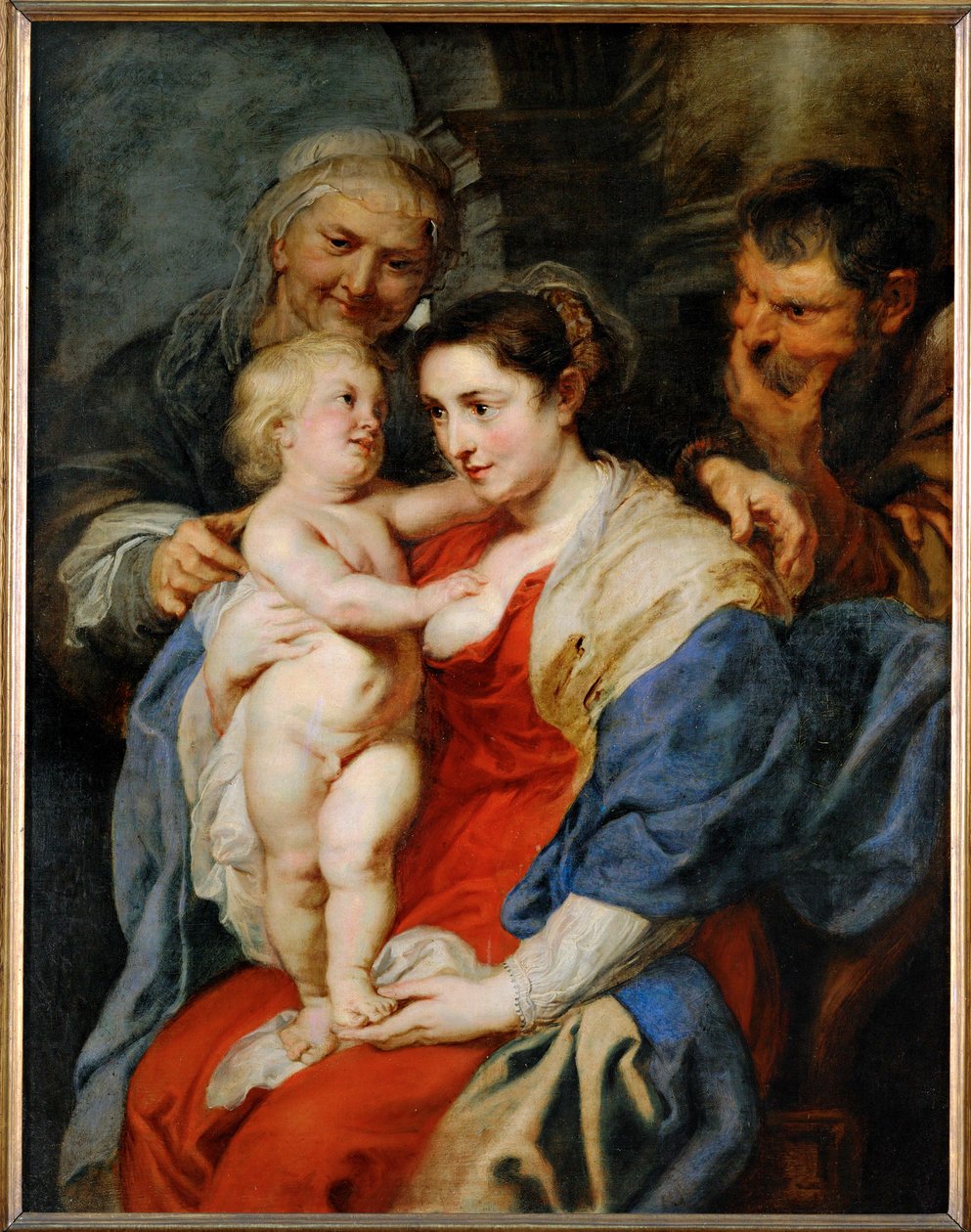 Den hellige familie med Sankt Anna (maleri på lærred) af Peter Paul Rubens