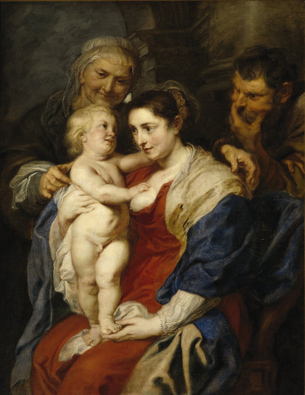 Den hellige familie med den hellige Anne, 1626-1630 af Peter Paul Rubens
