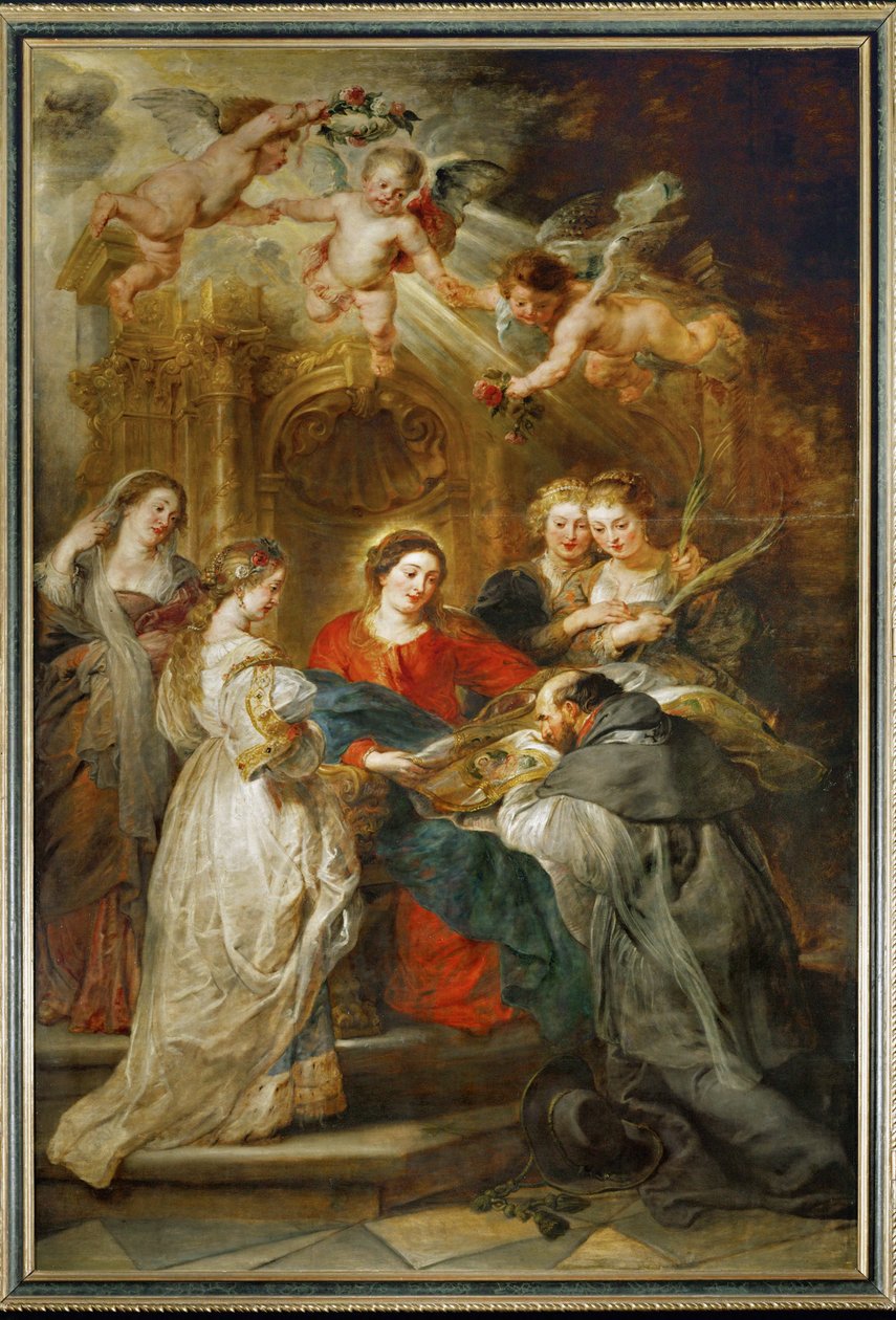 Den hellige jomfru viser sig for Sankt Ildefonso af Peter Paul Rubens