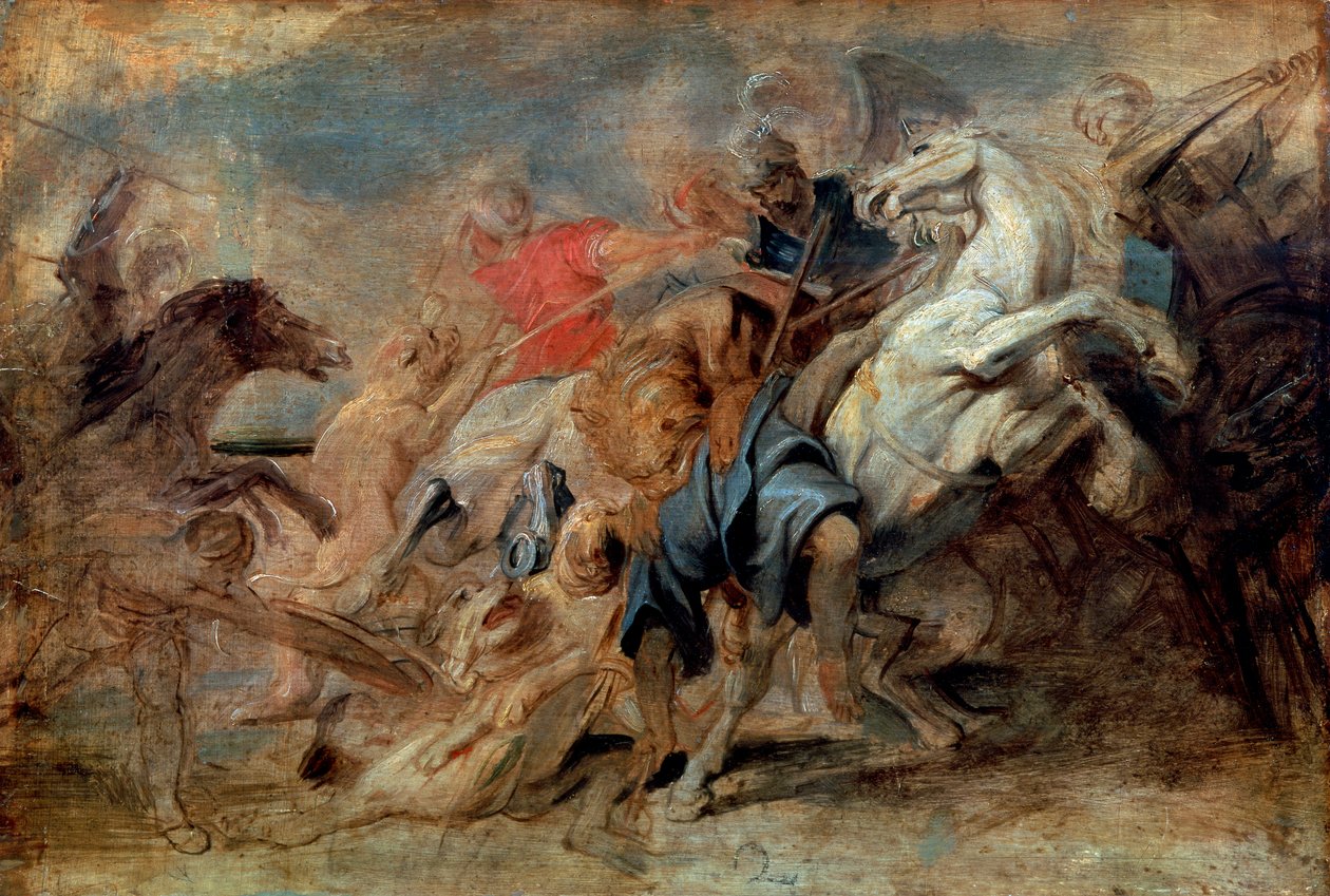 Løvejagten, c1621. af Peter Paul Rubens
