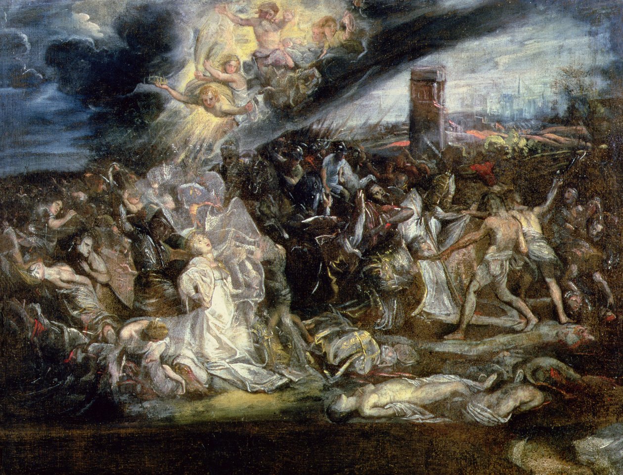 Martyrdømmet af den hellige Ursula og de ti tusind jomfruer af Peter Paul Rubens