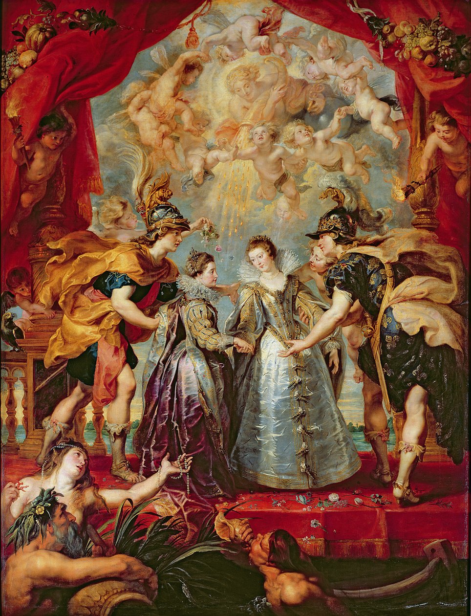 Medici-cyklussen: Udveksling af de to prinsesser af Frankrig og Spanien, 9. november 1615 af Peter Paul Rubens