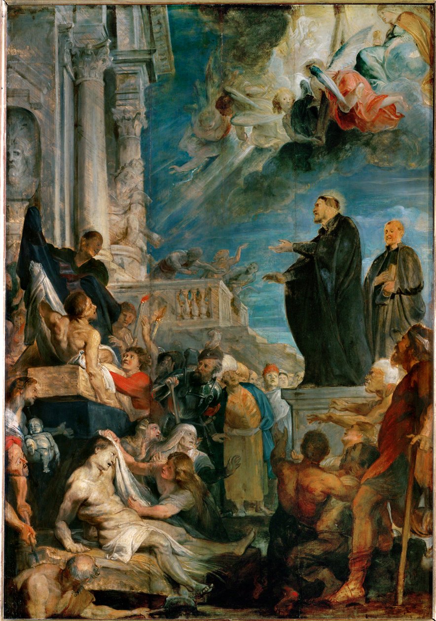 Den hellige Frans Xaviers mirakler (maleri på træ) af Peter Paul Rubens