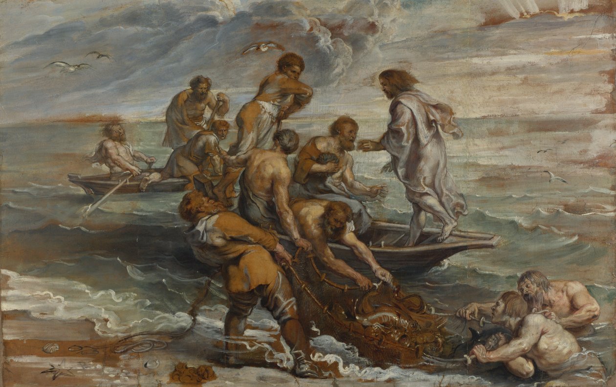 Det mirakuløse udkast til fisk, 1618-1619 af Peter Paul Rubens