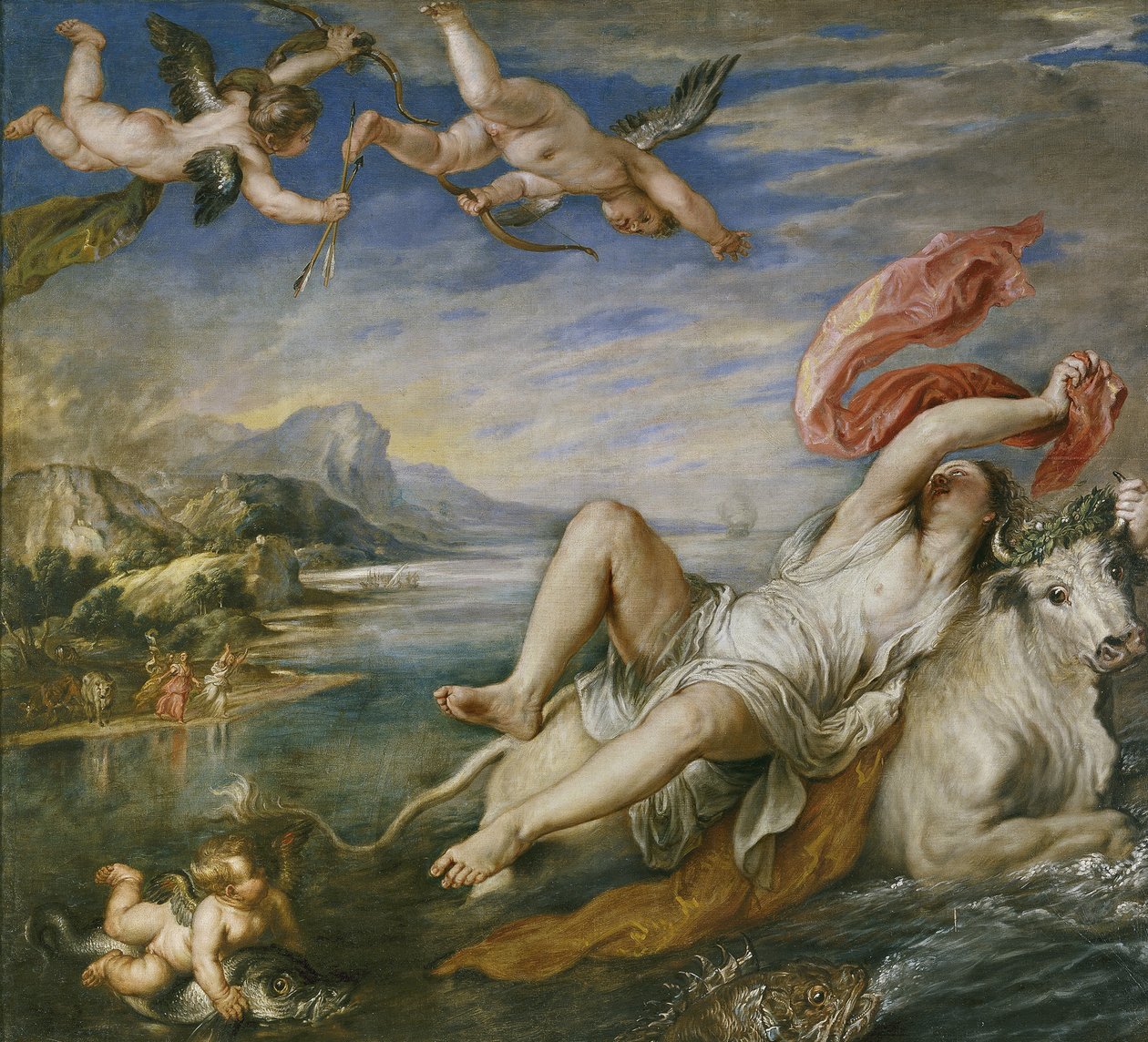 Europas voldtægt efter Tizian, 1629 af Peter Paul Rubens
