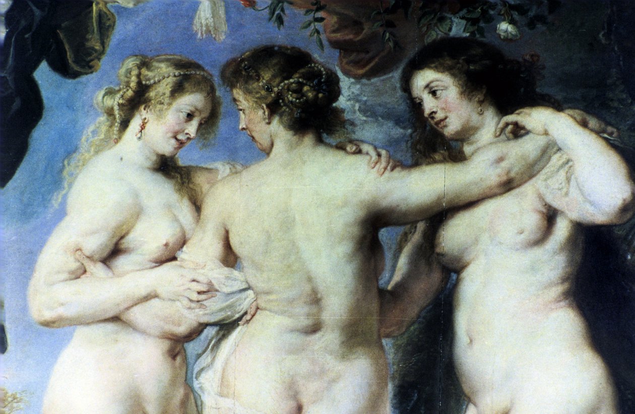 The Three Graces, ca. 1635 (olie på lærred) af Peter Paul Rubens