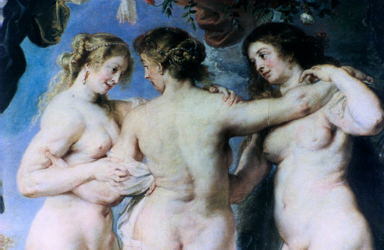 De tre nåder, detalje, c1636-1638 af Peter Paul Rubens