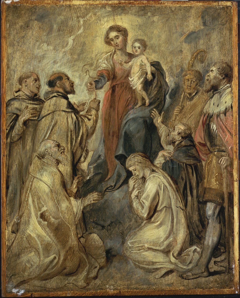 Rosenkransens Jomfru og Barn af Peter Paul Rubens