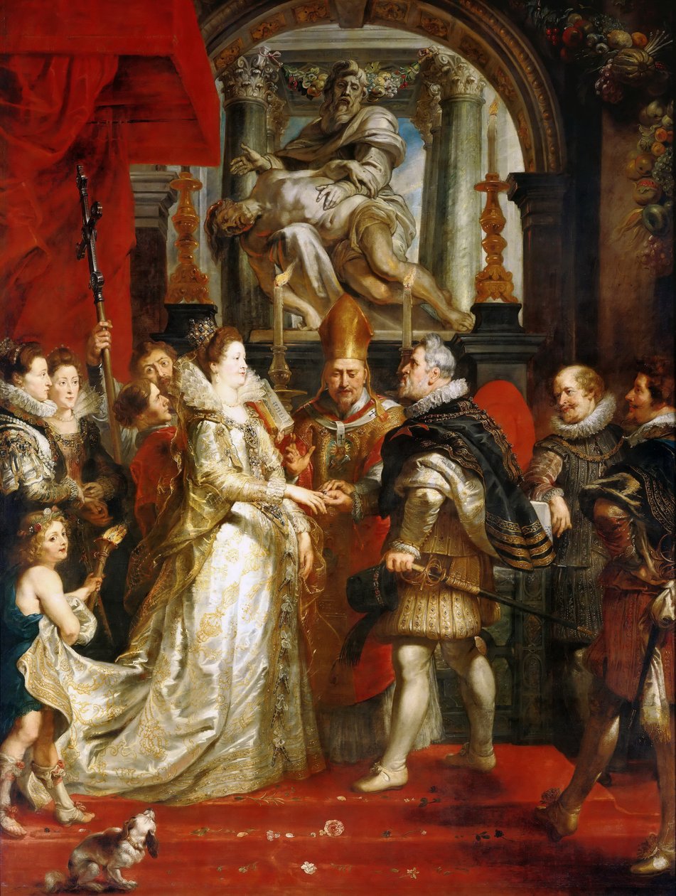 Brylluppet af Marie de Medicis fuldmagt til kong Henrik IV Marie de Medici-cyklussen af Peter Paul Rubens