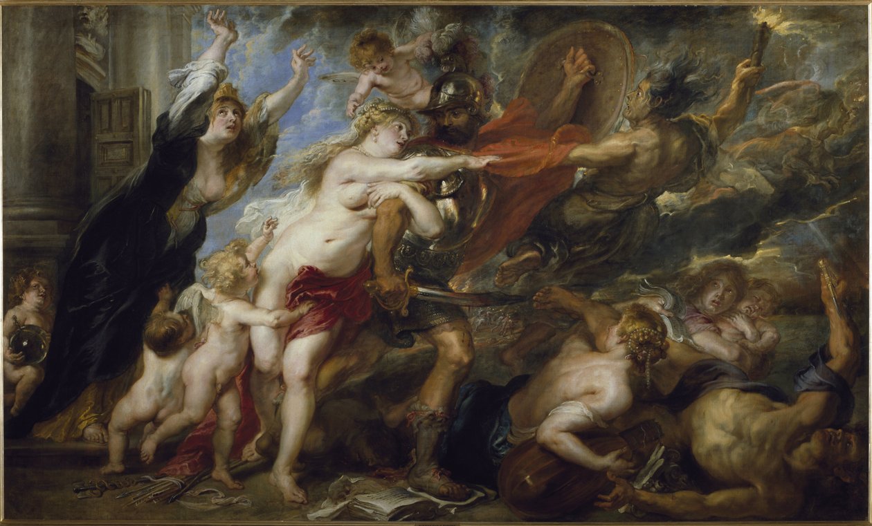 Krigens konsekvenser - olie på lærred af Peter Paul Rubens