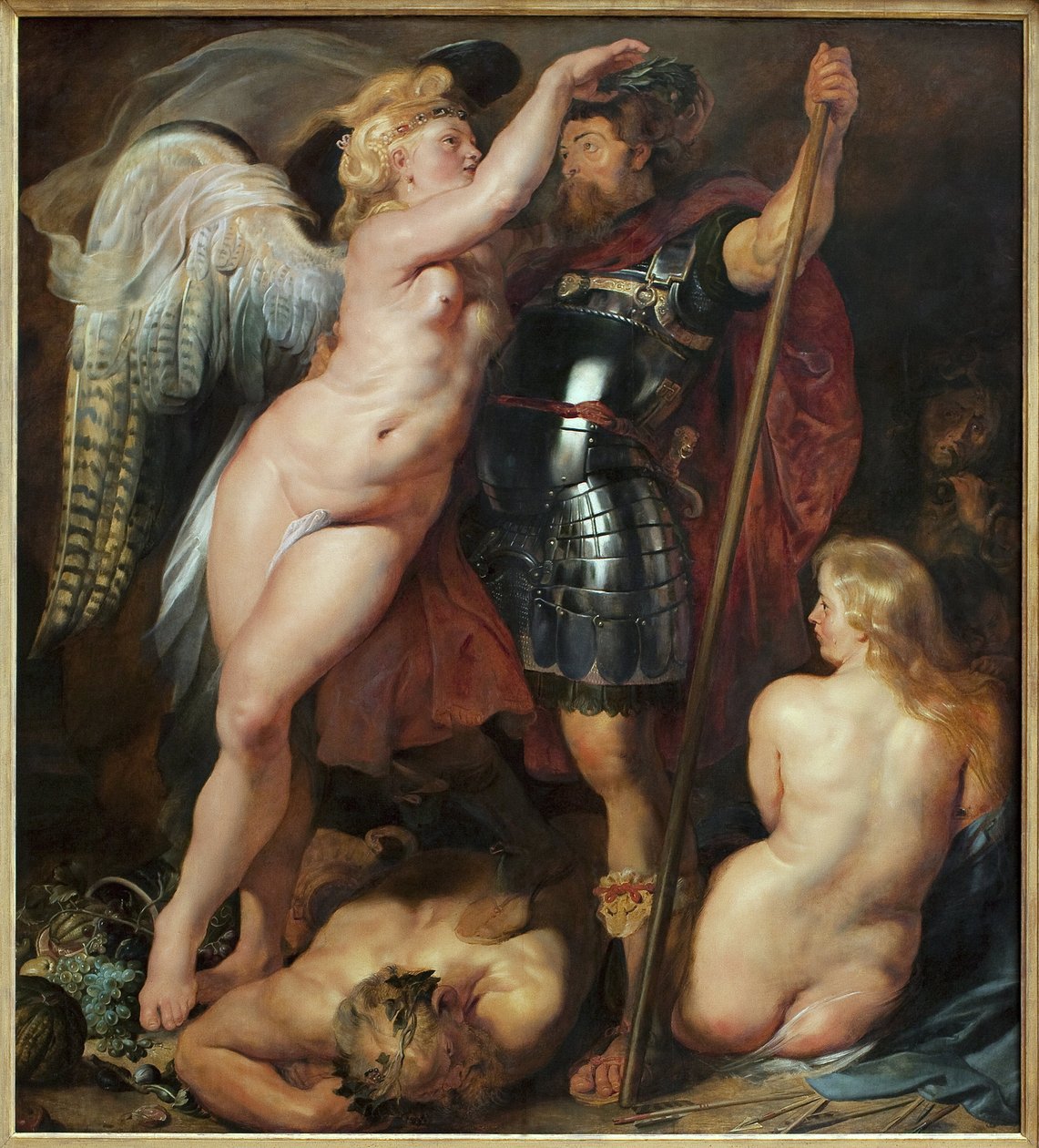 Heltenes kroning. Maleri af Peter (Pieter) Paul Rubens (1577-1640), olie på lærred, ca. 1622. Flamsk kunst 1600-tallet. München, Alte Pinakothek (Tyskland). af Peter Paul Rubens