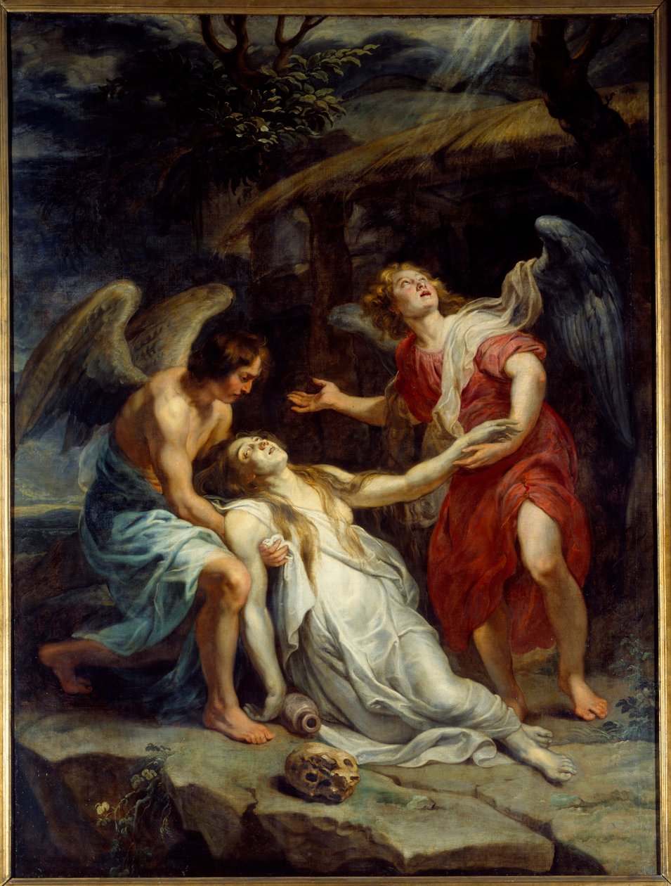 Den hellige Maria Magdalenes ekstase. Maleri af Pierre Paul (Pierre-Paul) Rubens (eller Peter Paul eller Petrus Paulus) (1577-1640) Ec. Flam., omkring 1619-1620. Olie på lærred. Mål: 2,95 x 2,20 m. Lille, Museum of Fine Arts af Peter Paul Rubens