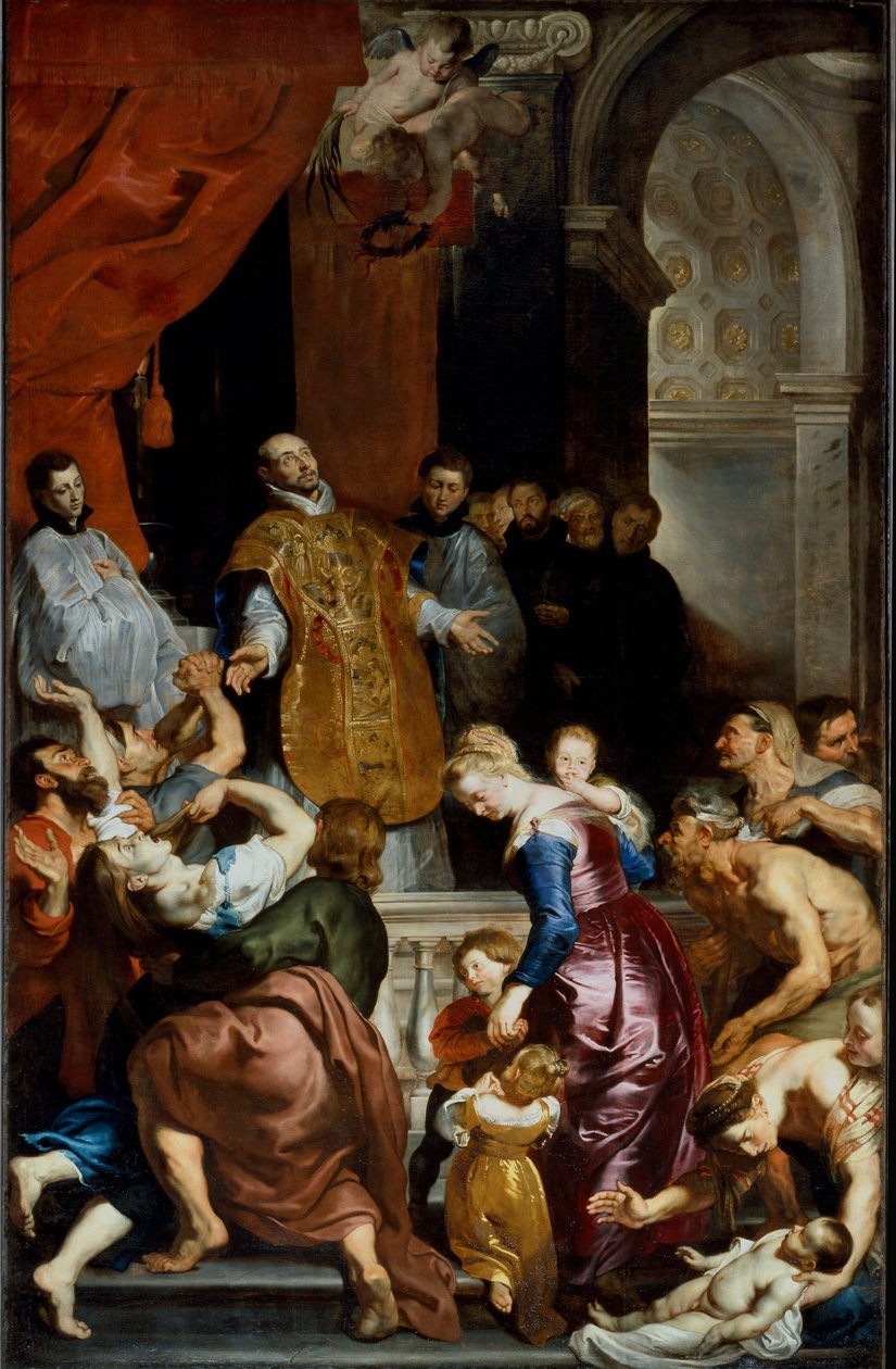 Sankt Ignatius af Loyolas mirakler. Maleri af Pierre Paul (Pierre-Paul) Rubens (eller Peter Paul eller Petrus Paulus) (1577-1640) af Peter Paul Rubens