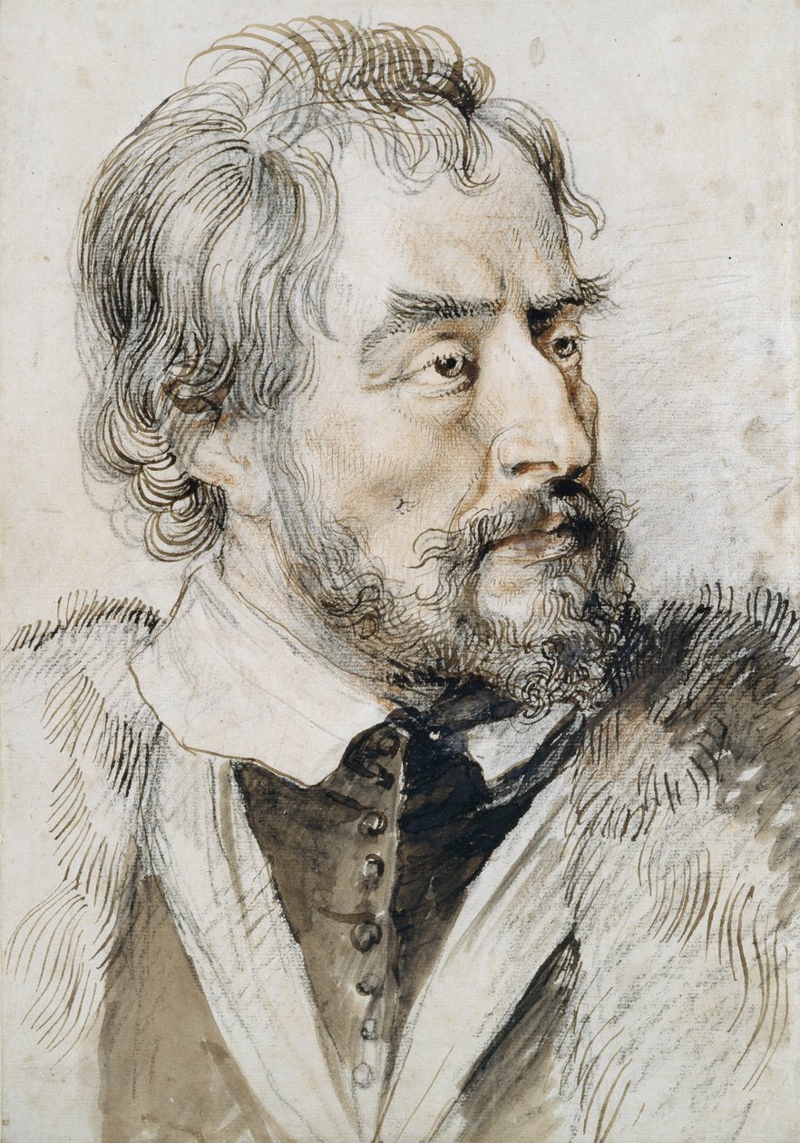 Thomas Howard (1585-1646) 2nd Earl of Arundel (blyant, pen og blæk og vask på papir) af Peter Paul Rubens