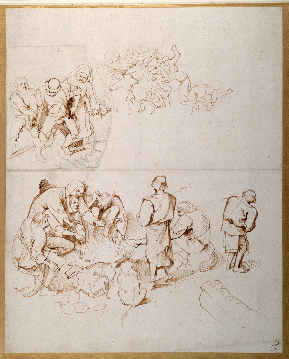Tre bondescener (pen og blæk på papir) af Peter Paul Rubens