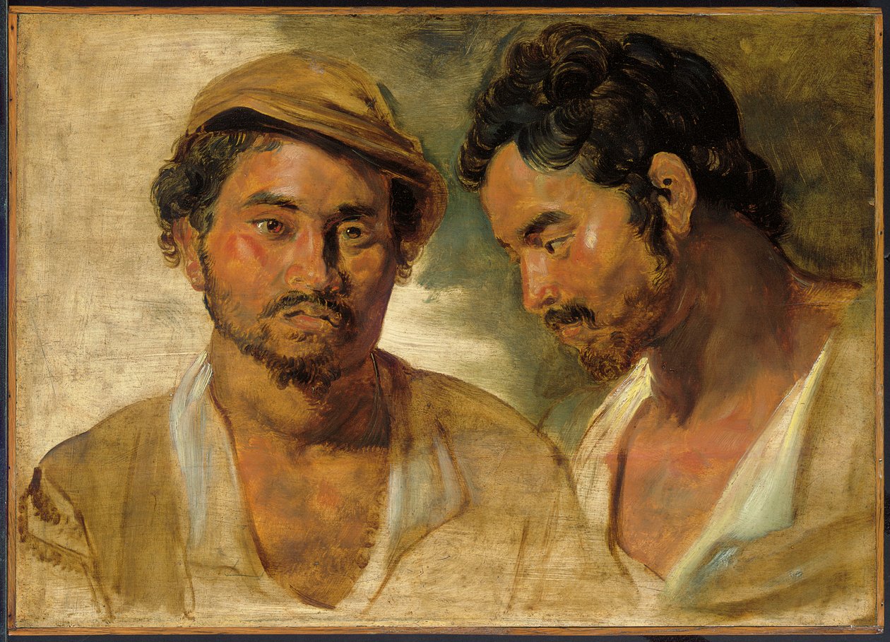 To undersøgelser af en mand, hoved og skuldre af Peter Paul Rubens