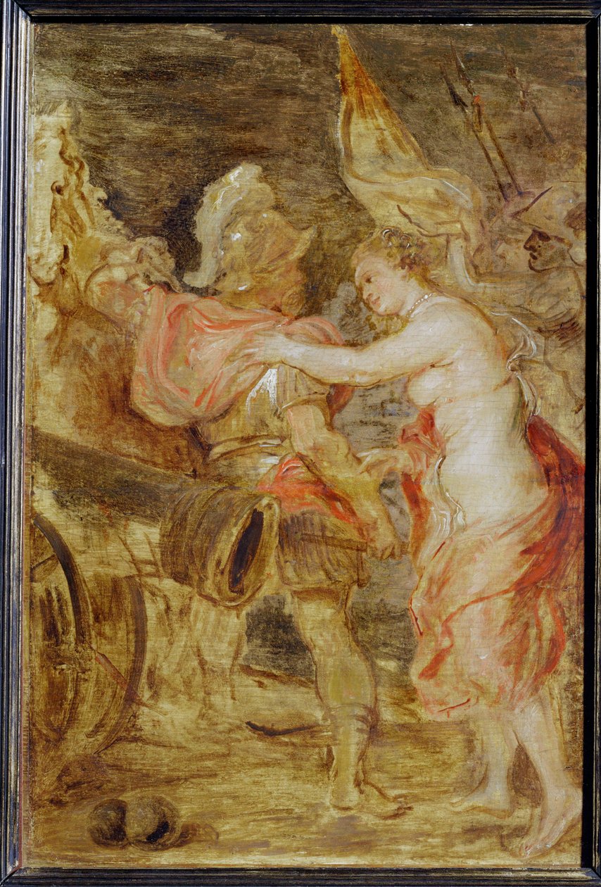 Venus ledsager Mars i krig (maleri på træ) af Peter Paul Rubens