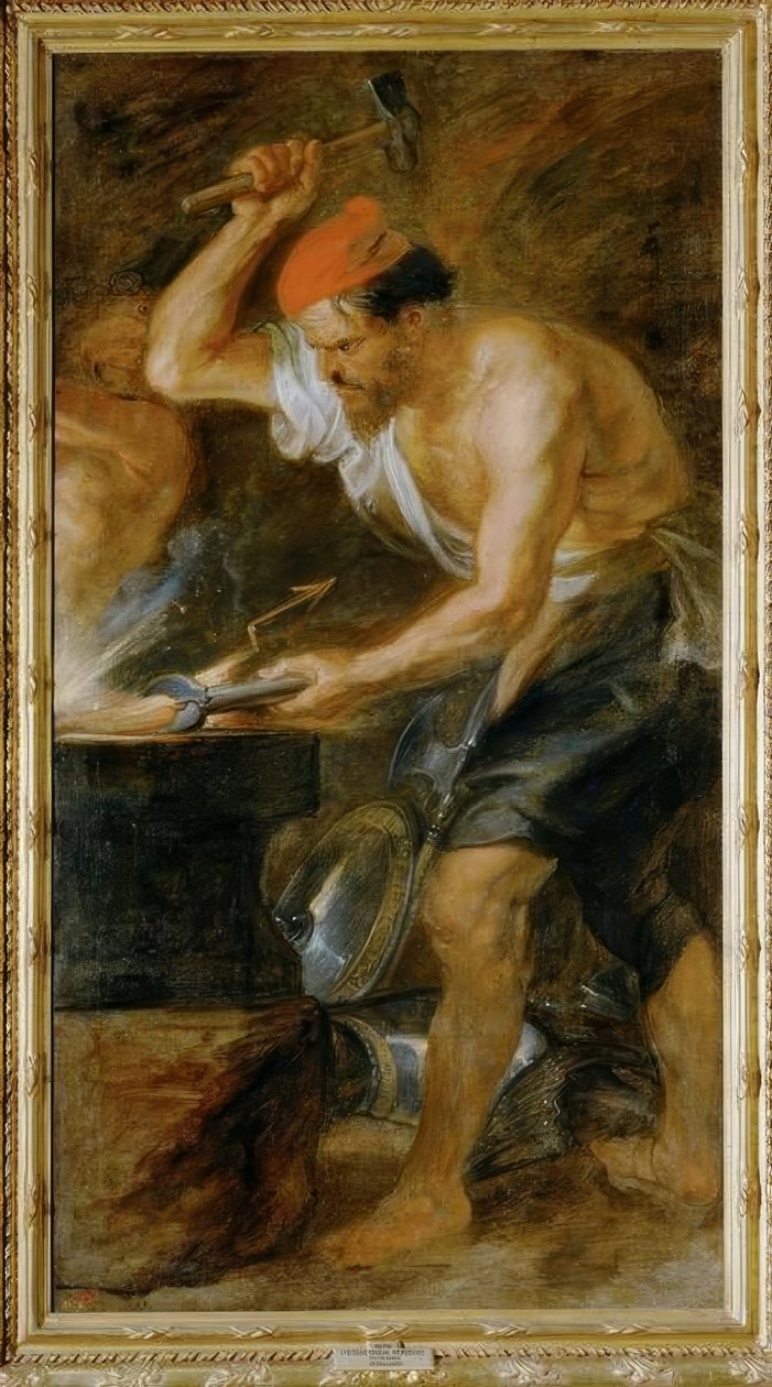 Vulcano smeder Jupiters lyn af Peter Paul Rubens