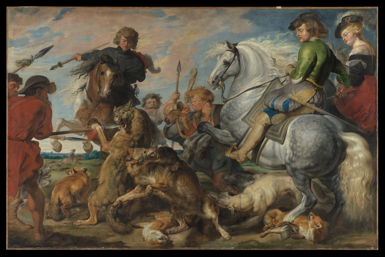 Jagt på ulve og ræve af Peter Paul Rubens