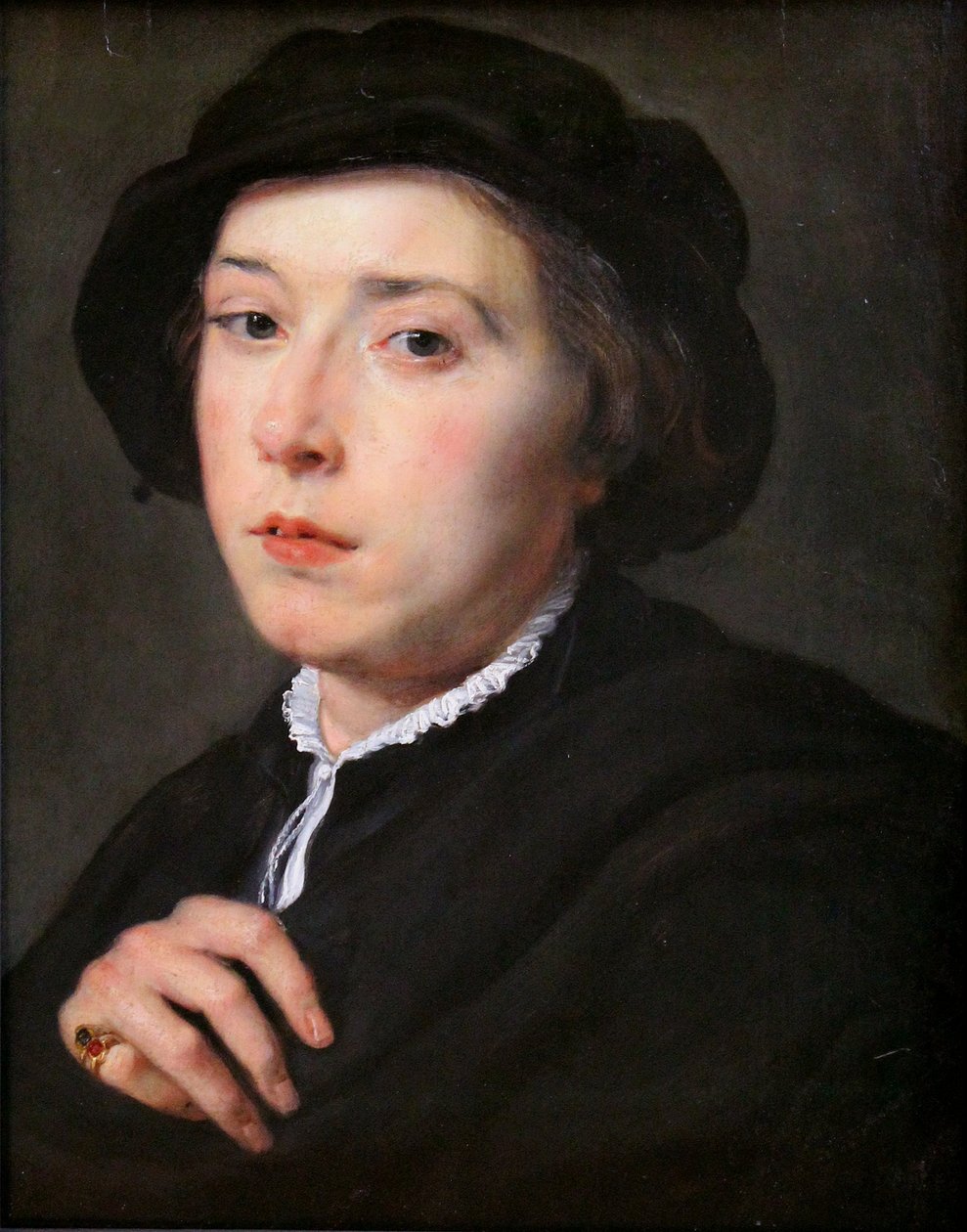 Ung mand med sort hat af Peter Paul Rubens