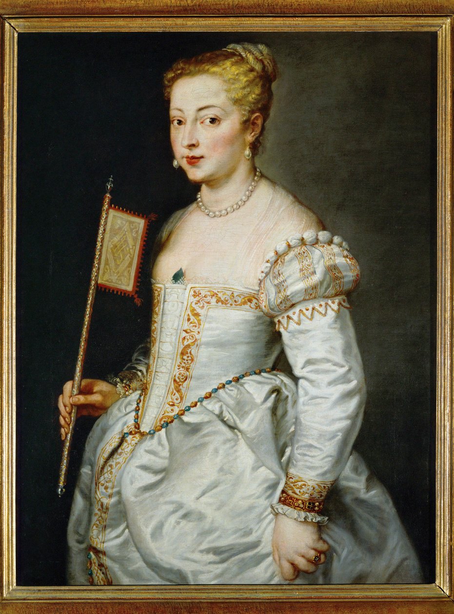 Ung kvinde med vifte, ca. 1612-14 (maleri på lærred) af Peter Paul Rubens