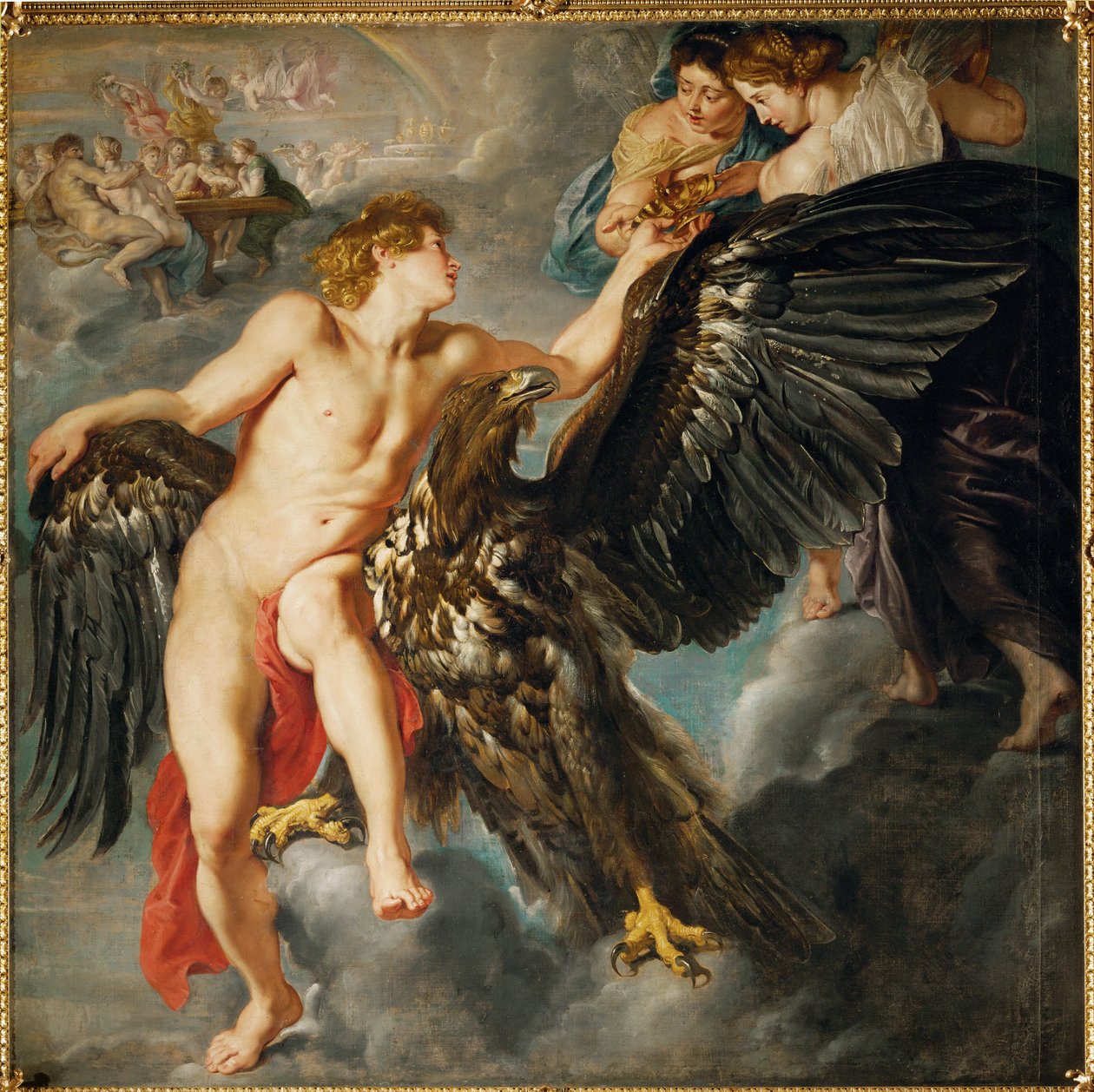Zeus og Ganymedes (olie på lærred) af Peter Paul Rubens