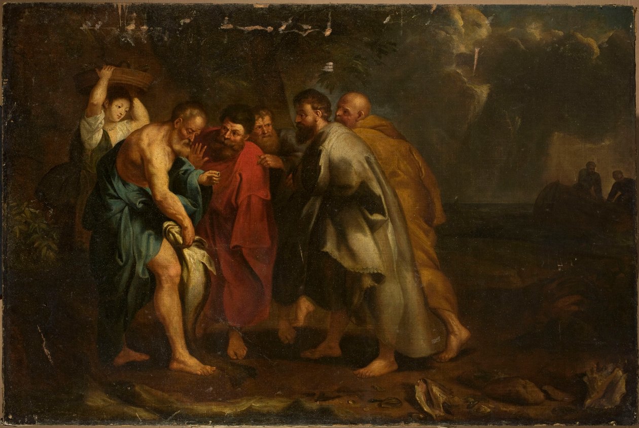 Apostlenes fund af mønten inde i fisken af Peter Paul Rubens