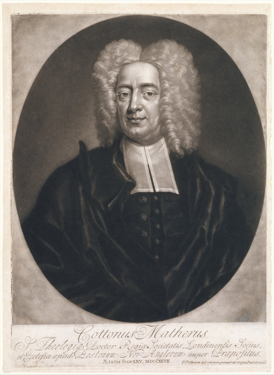 Cottonus Matheris Cotton Mather, 1728., 1728. af Peter Pelham