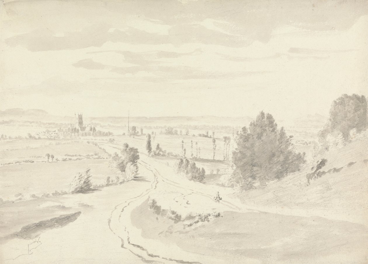 Fjernsyn over en by af Peter Rashleigh