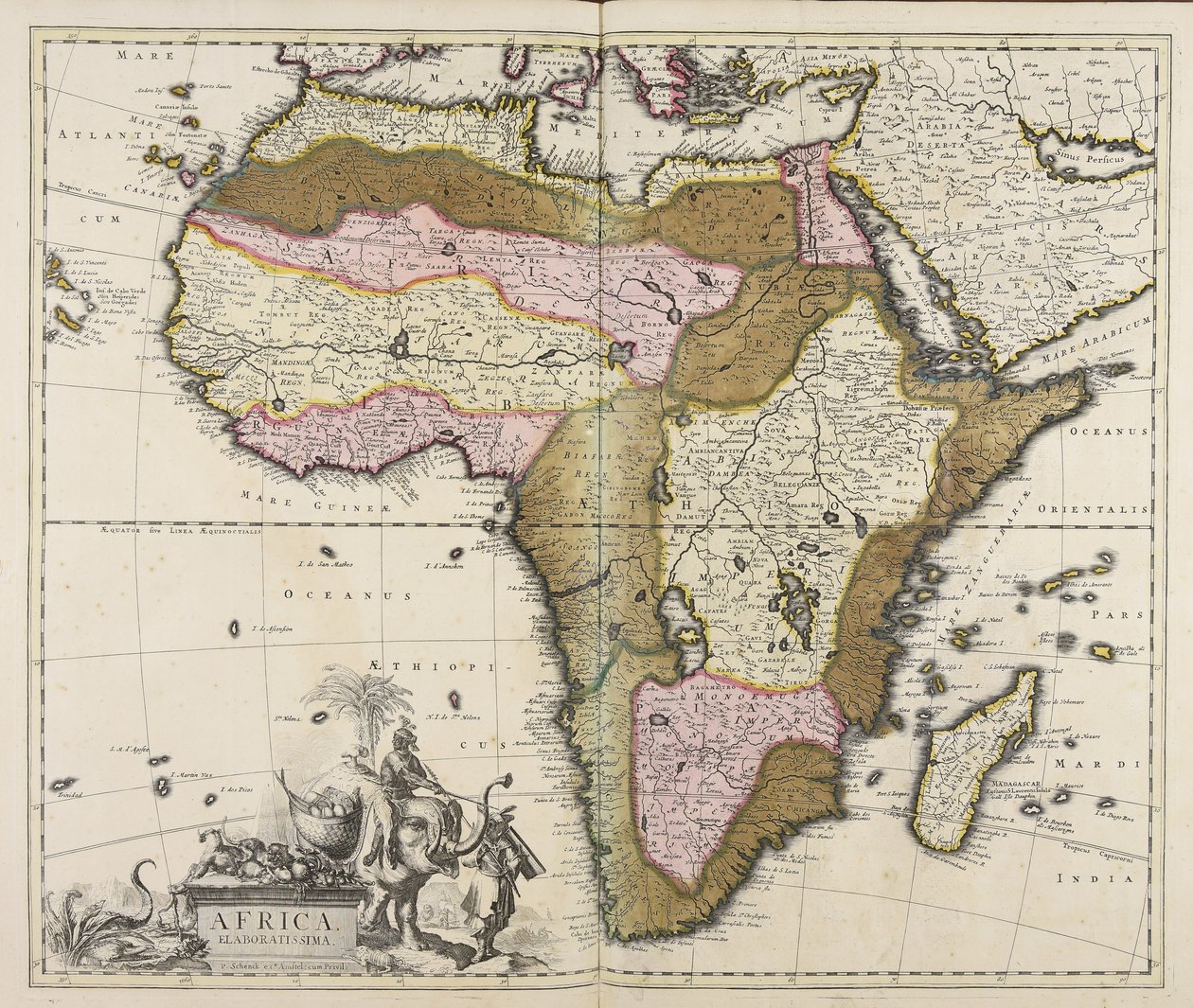Udførligt Afrika af Peter Schenk the Elder