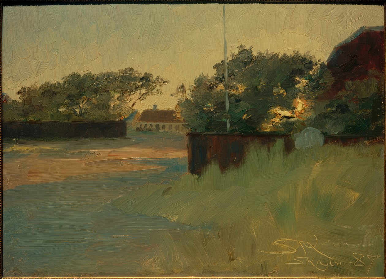 Udsigt over Brödnums have. solnedgang af Peder Severin Krøyer