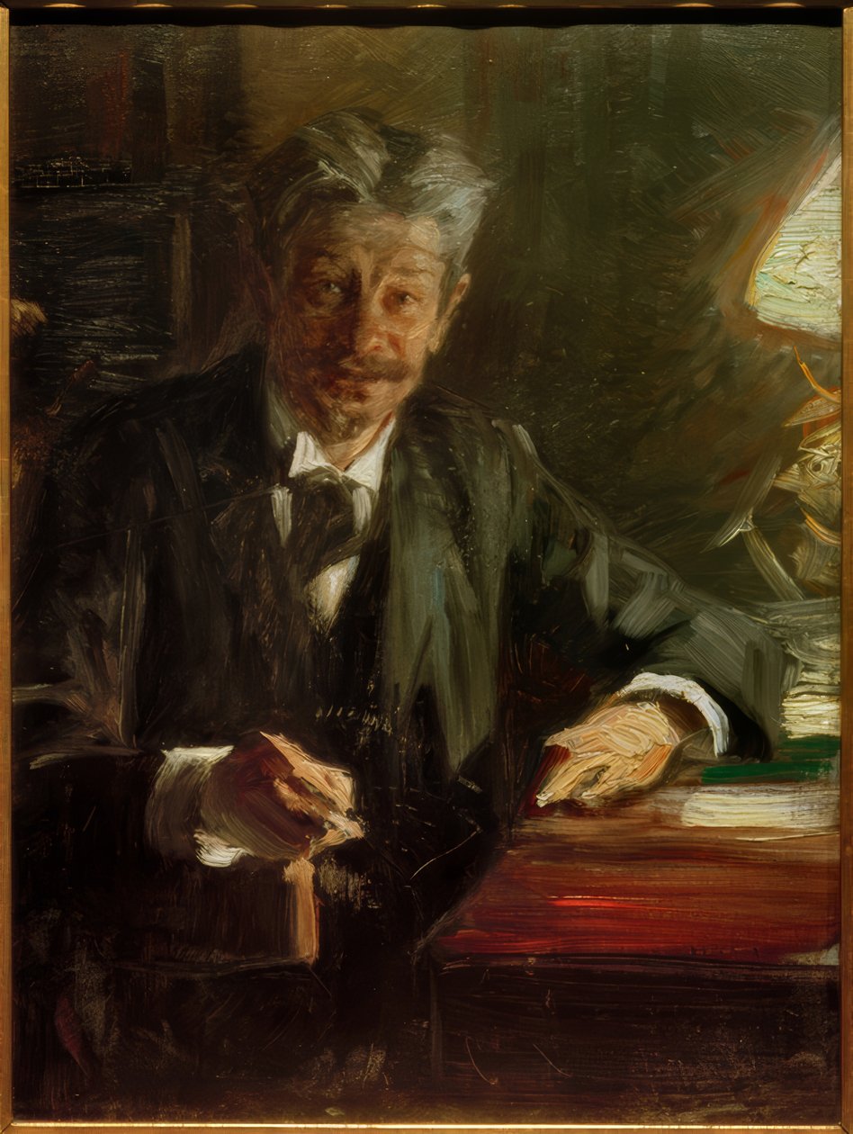 Portræt af kritikeren og forfatteren Georg Brandes af Peder Severin Krøyer