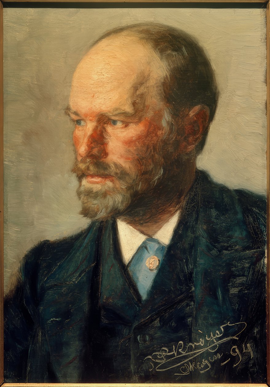 Portræt af maleren Michael Ancher af Peder Severin Krøyer