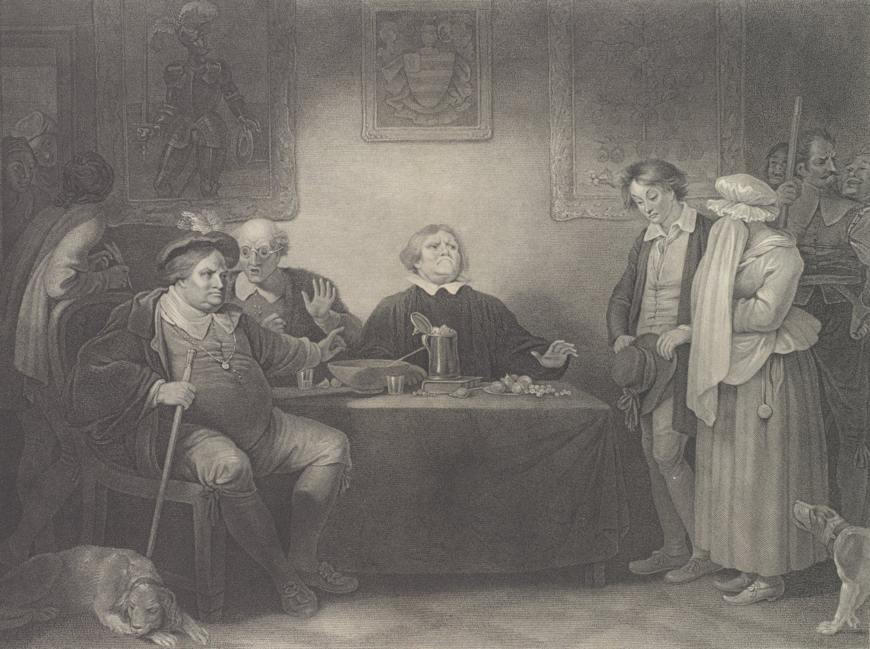 The Seven Ages, Fifth Age: The Justice Shakespeare, As You..., første gang udgivet 1801, genudgivet 1852. af Peter Simon