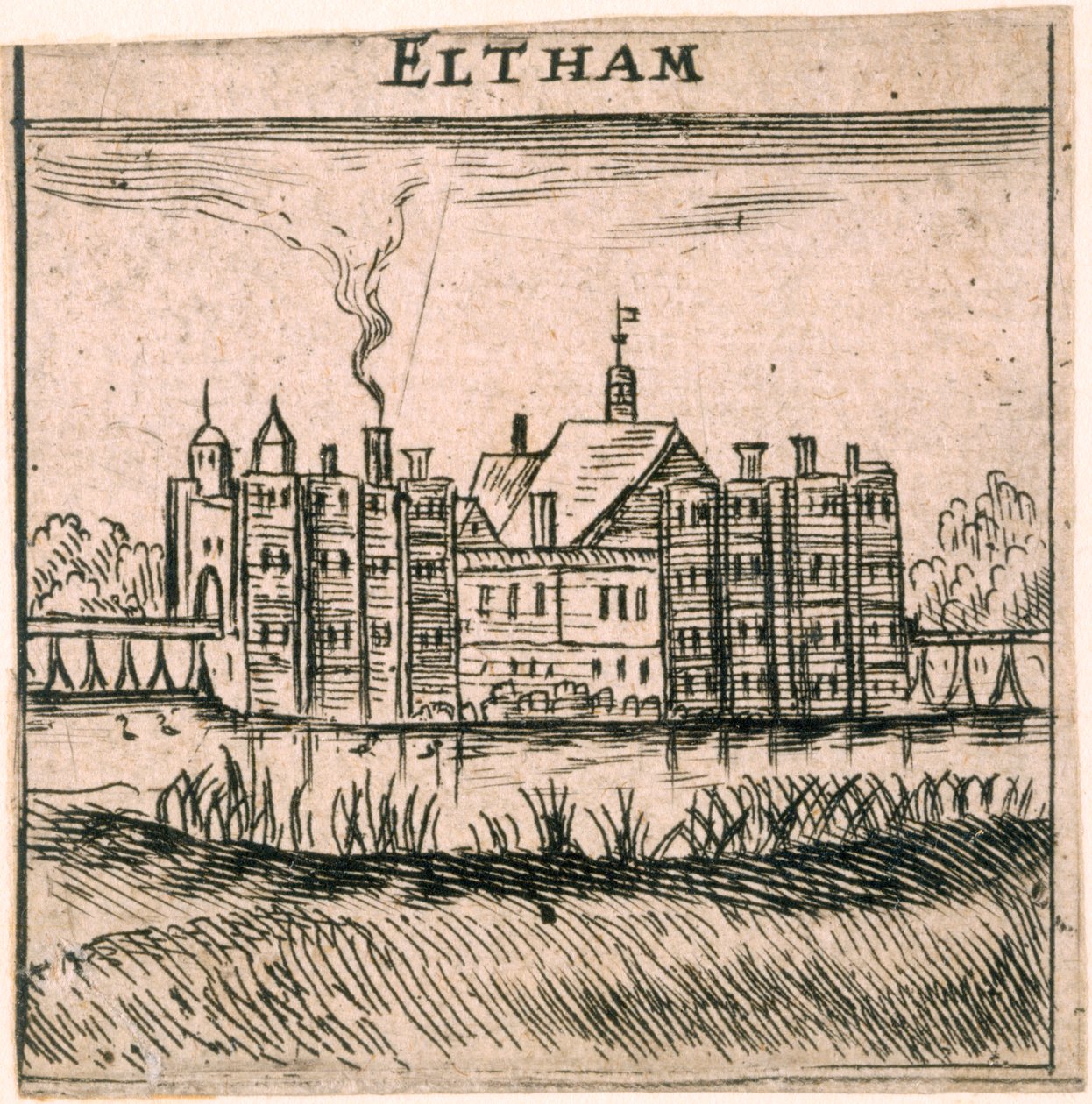 Eltham Palace, London, c1653 af Peter Stent