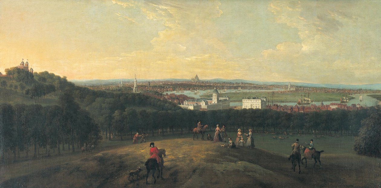 London fra Greenwich Park, 1718. af Peter Tillemans