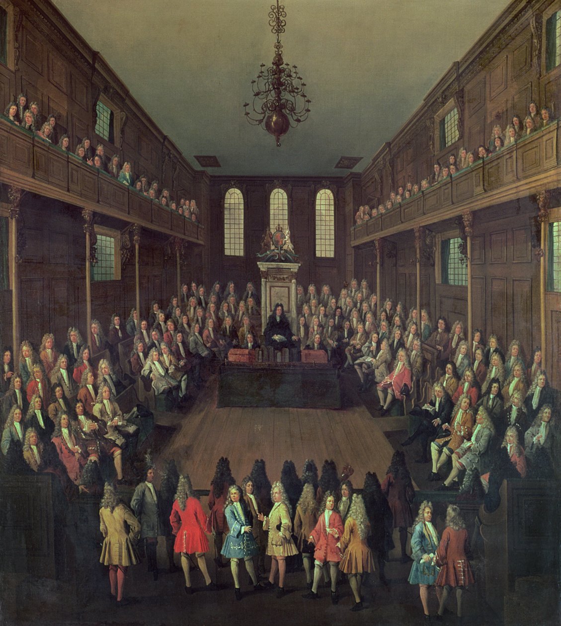 Underhuset i session, 1710 af Peter Tillemans