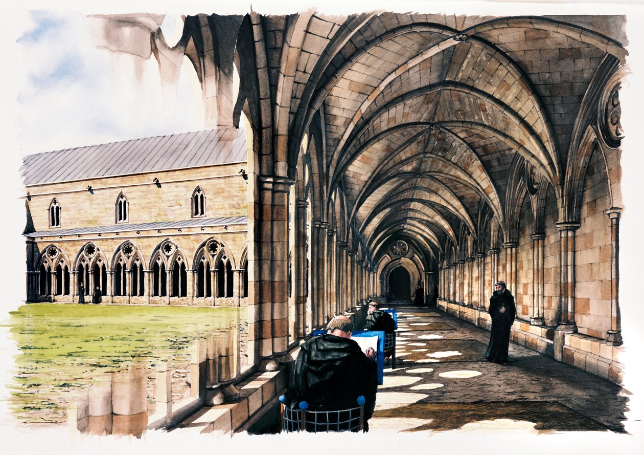 Battle Abbey, 13. århundrede, c1990-2010 af Peter Urmston