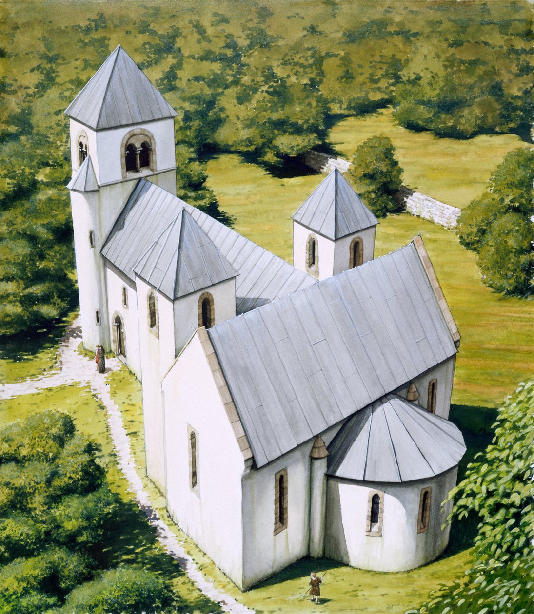 North Elmham Chapel, c1100, c1990-2010 af Peter Urmston