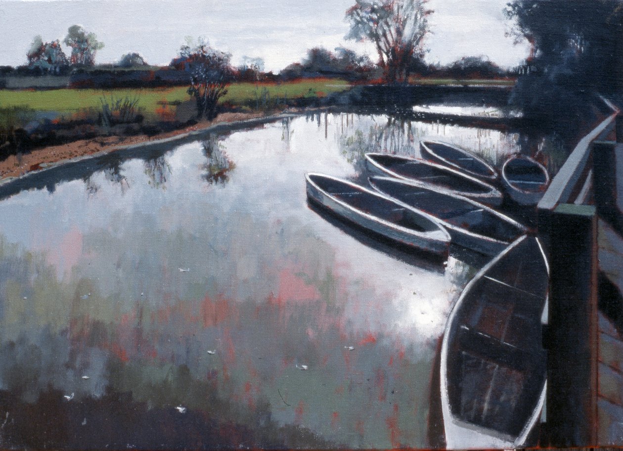 Barcombe Mills, Sussex, 2007 (olie på lærred) af Peter Wilson