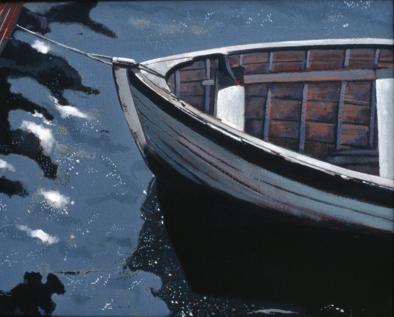 Dockside: Stockholm, 2004 (olie på lærred) af Peter Wilson